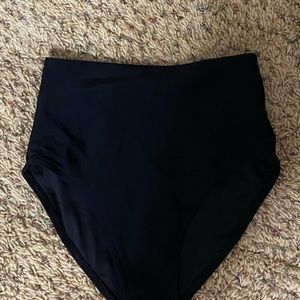 black high rise swim bottoms